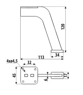 Πόδι επίπλων No 202 12cm Roline