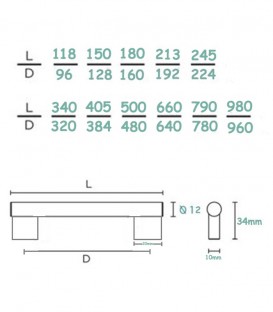 Λαβή επίπλων Μπάρα B01 Λαβή επίπλων Μπάρα B01